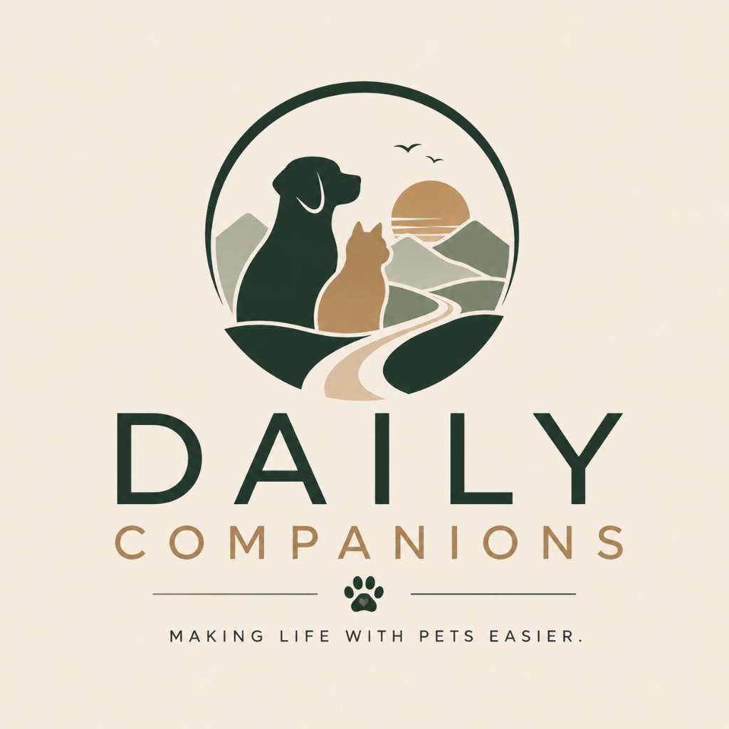 Daily Companions logo — a dog and cat on a path toward the sunset